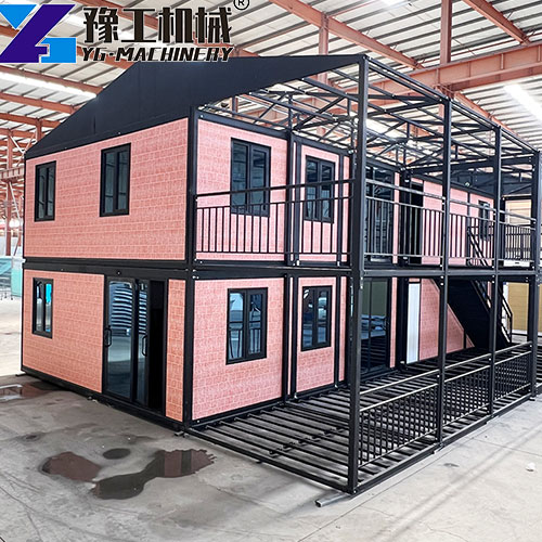 2 story container folding house