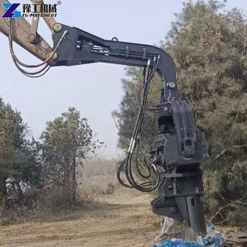 excavator pile driver attachment