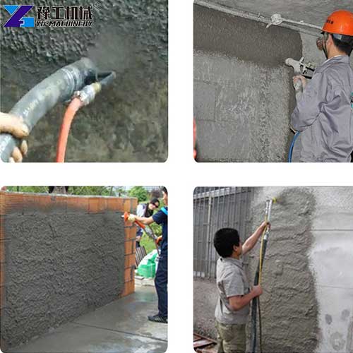 cement mortar spray machine usages