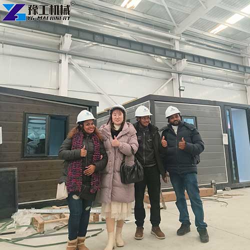 customer visit for expandable shipping container house
