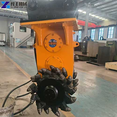 drum cutter attachment for excavator