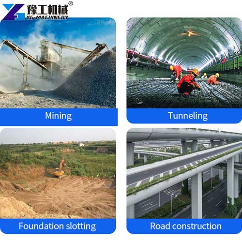 integrated rock drill and splitter applications