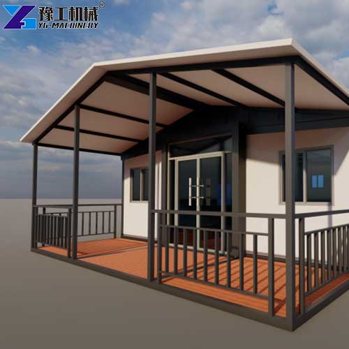 portable container cabin with terrace