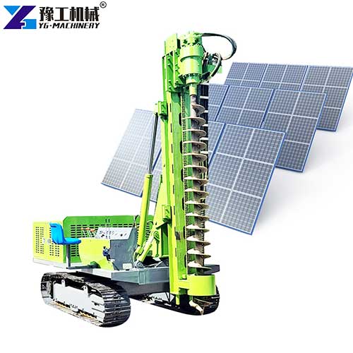 solar pile driver machine