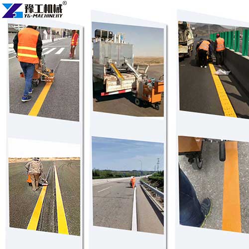 thermoplastic road marking machine application