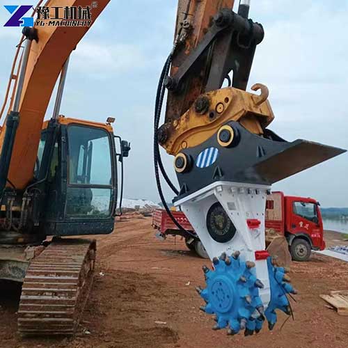 excavator drum cutter application