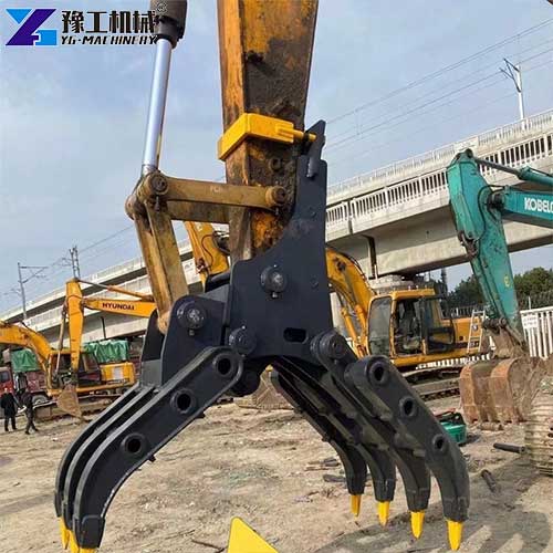 excavator log grab usage