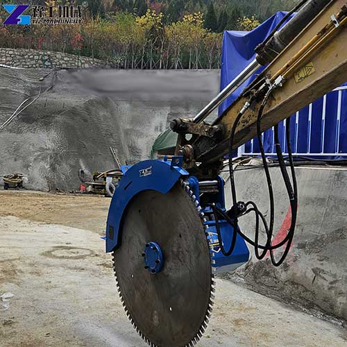 excavator rock saw application