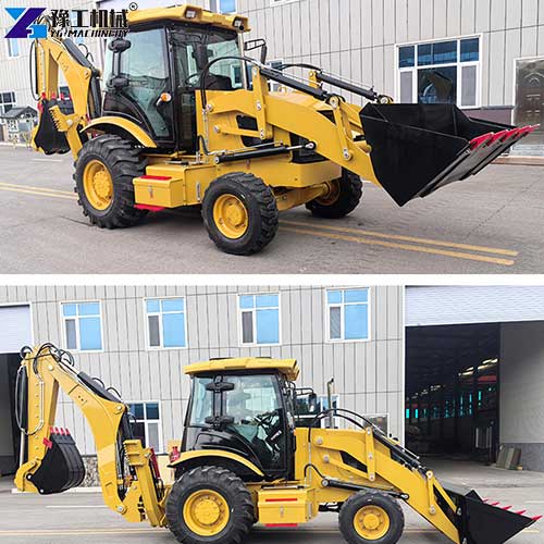 mini tractor with loader and backhoe factory display
