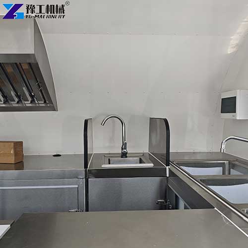mobile catering trailer interior details