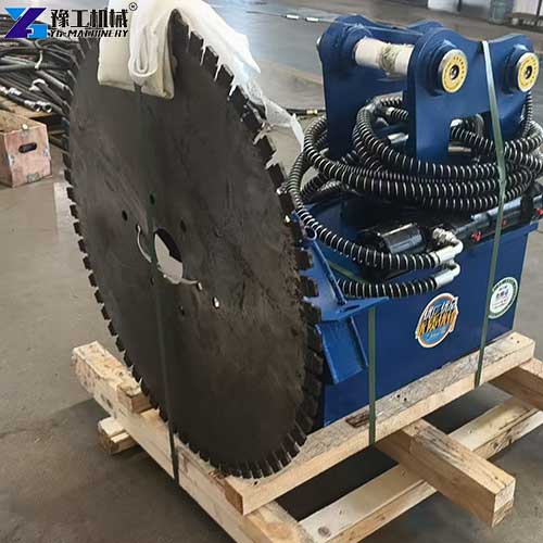 package of excavator rock saw attachment