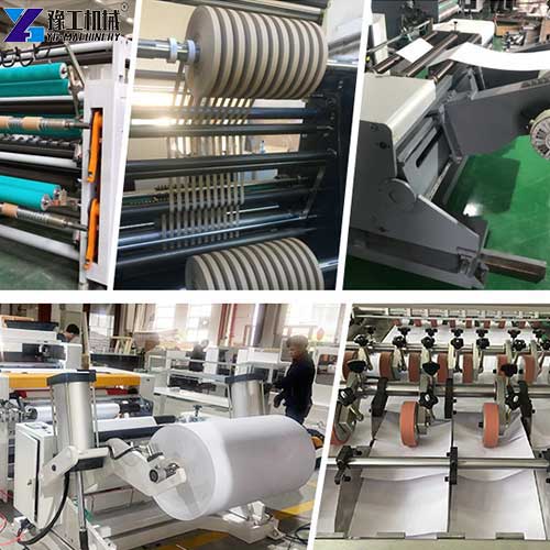paper roll slitting rewinding machine display