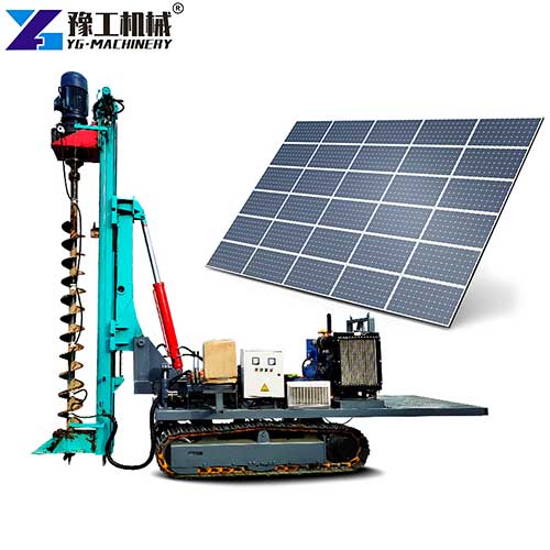 solar pile driver machine