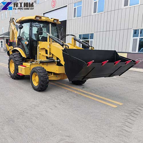 tractor with front loader and backhoe type
