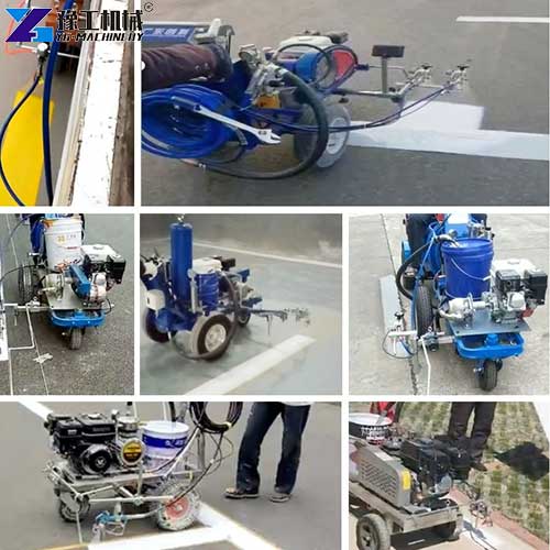 cold paint road marking machine application