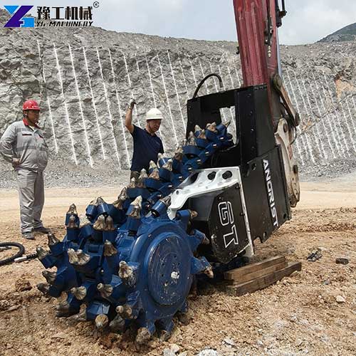 excavator chain drum cutter application