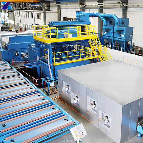industrial shot blasting machine details display