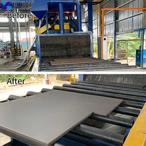 industrial shot blasting machine usage