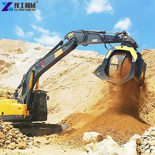 rotary screening bucket working site