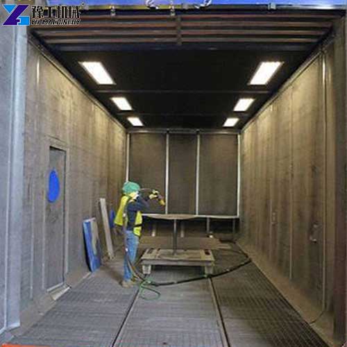 sand blasting room use on site