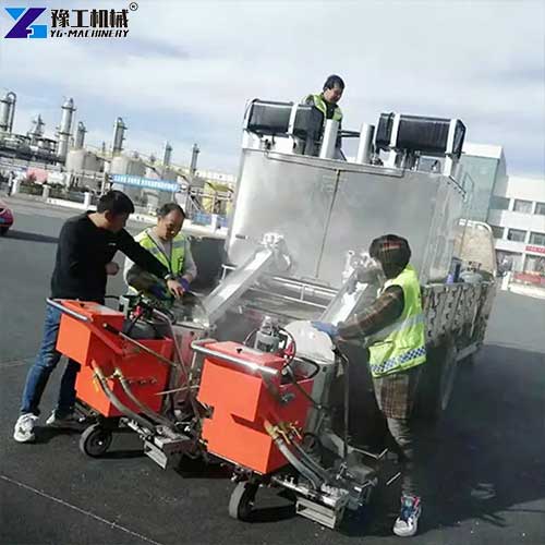 yg thermoplastic striping machine application