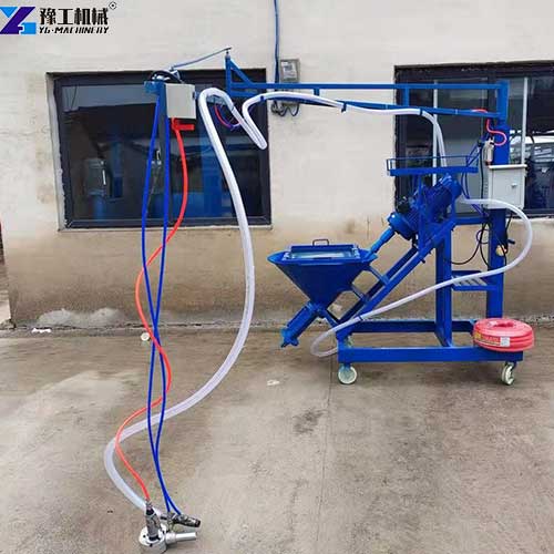 GRC spraying machine working site