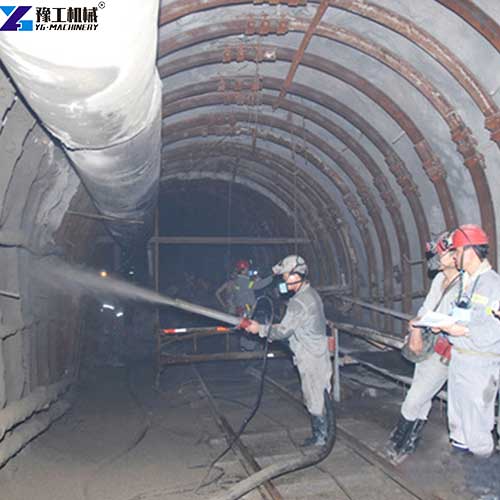 cement mortar spray machine application