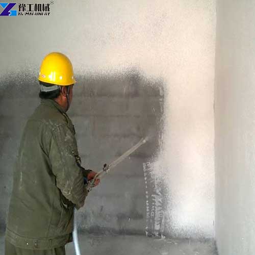 cement mortar spray machine working site