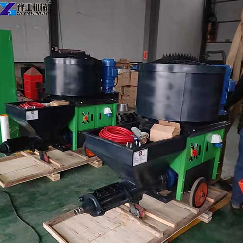 cement plaster spray machine factory display