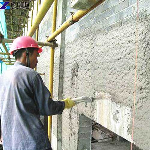 cement plaster spray machine usage