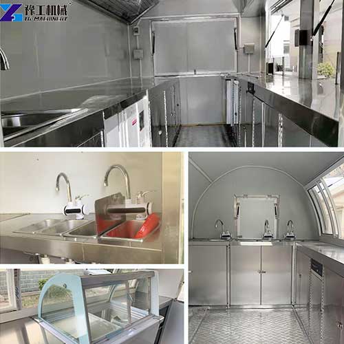 mobile kitchen trailer interior details