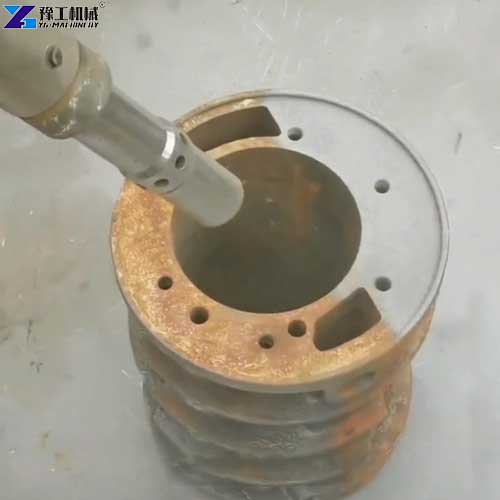 portable shot blasting machine working site