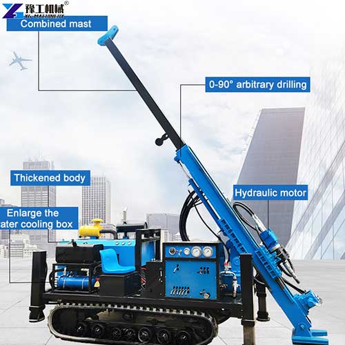 NQ crawler hydraulic coring machine display