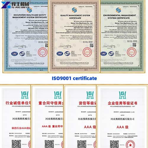 certificate of excavator rock saw