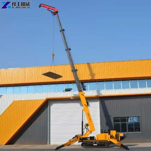 crawler spider crane with fly jib application