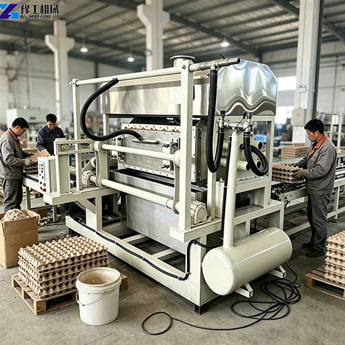 egg crate making machine working site