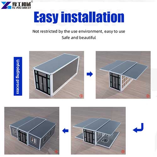 mobile expandable prefab house deployment process