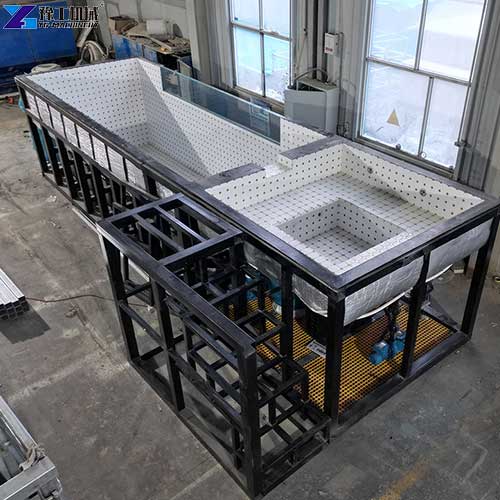 small container pool with spa