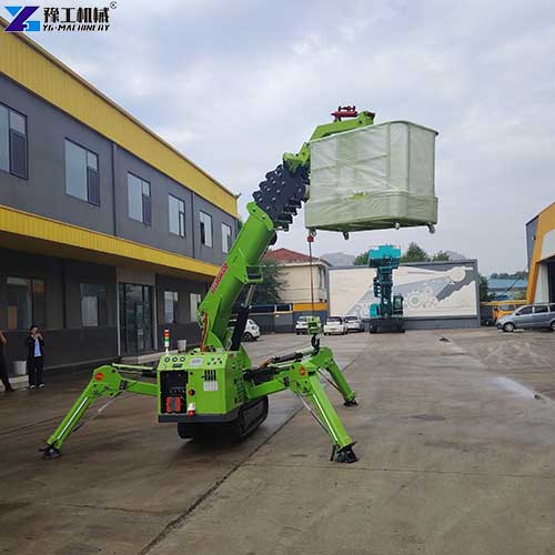 small spider crane with basket