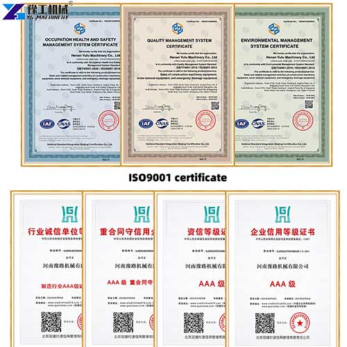 certificate of concrete laser screed machine