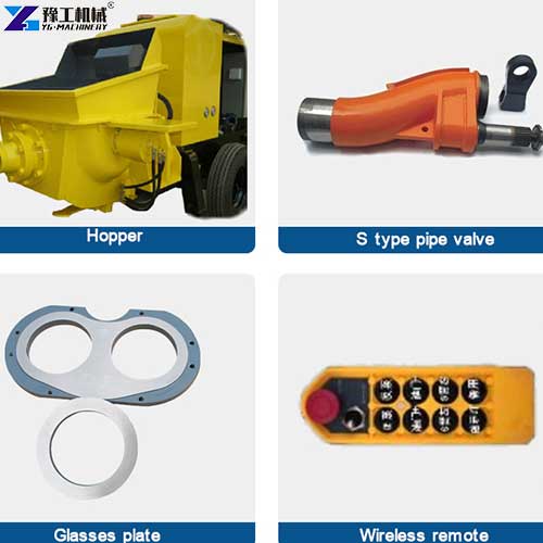 concrete pumping machine parts display