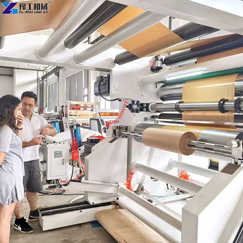 customer visit YG paper slitting and rewinding machine workshop