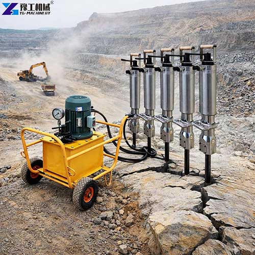 hydraulic stone splitter application