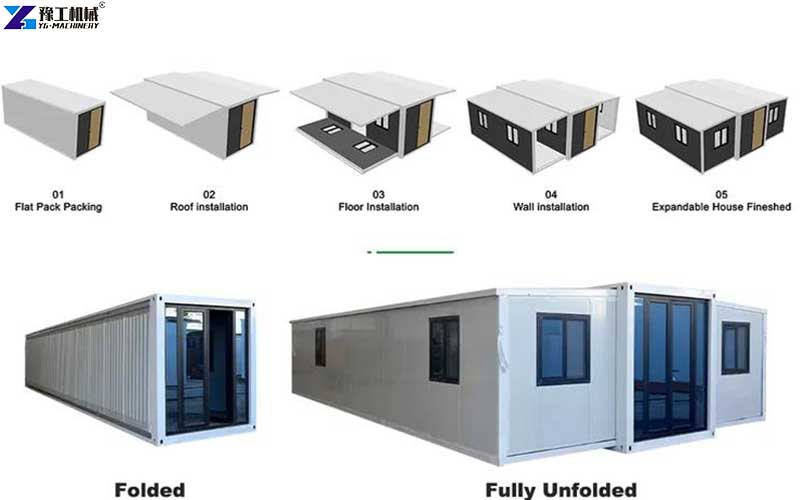 installation demonstration for expandable modular house