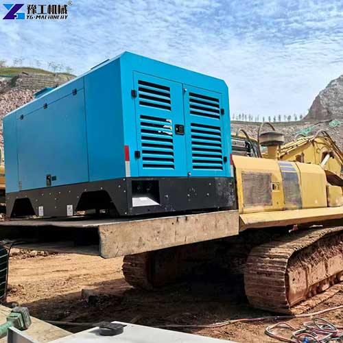 integrated rock drill and rock splitter with air compressor