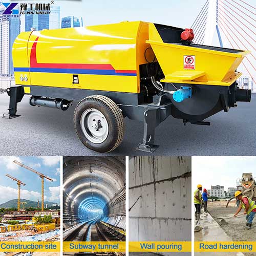small portable concrete pump application