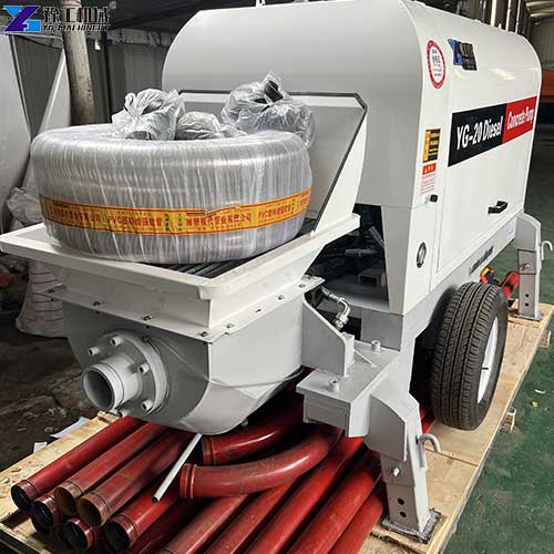 white portable mini concrete pump export to Malaysia